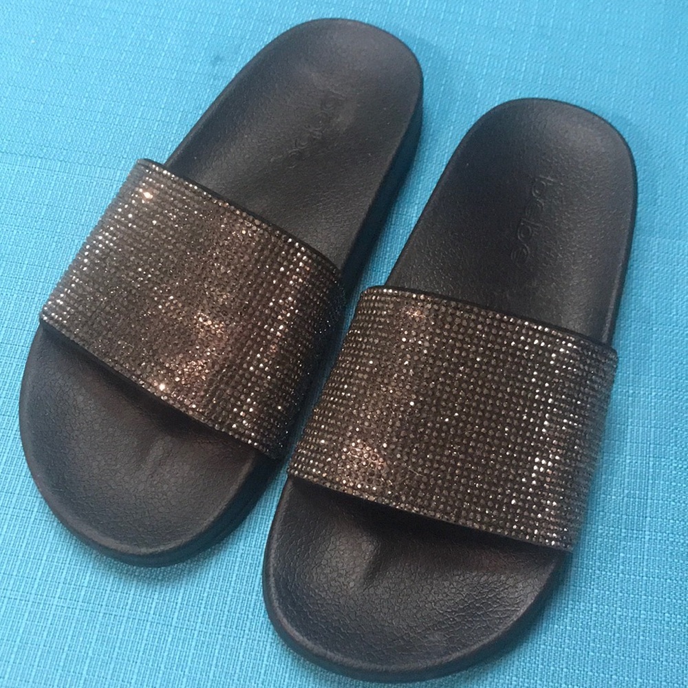 Bebe sparkly slides